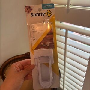 White Cabinet Slide Locks - 2 Pack